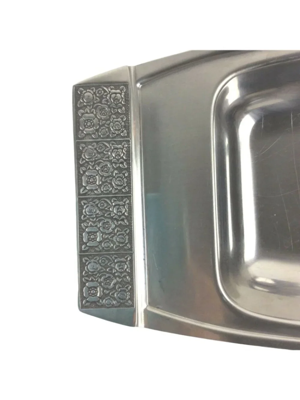 Stanley Roberts 18/8 Stainless Steel Divided Dish Snack Tray Mid Century Modern